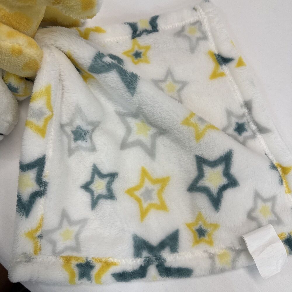 Little Beginnings Giraffe Plush Lovey Baby Blanket Yellow Blue Stars Security - Picture 10 of 10